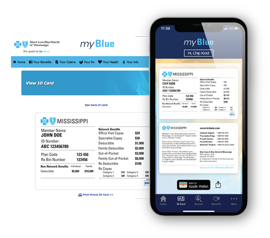 BCBSMS Virtual ID Card