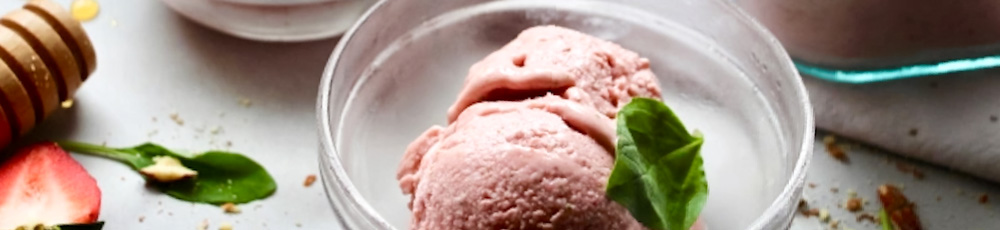 Strawberry-Basil “Nice” Cream