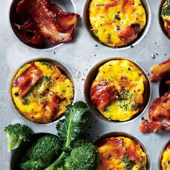 Bacon Broccoli Mini-Frittatas 