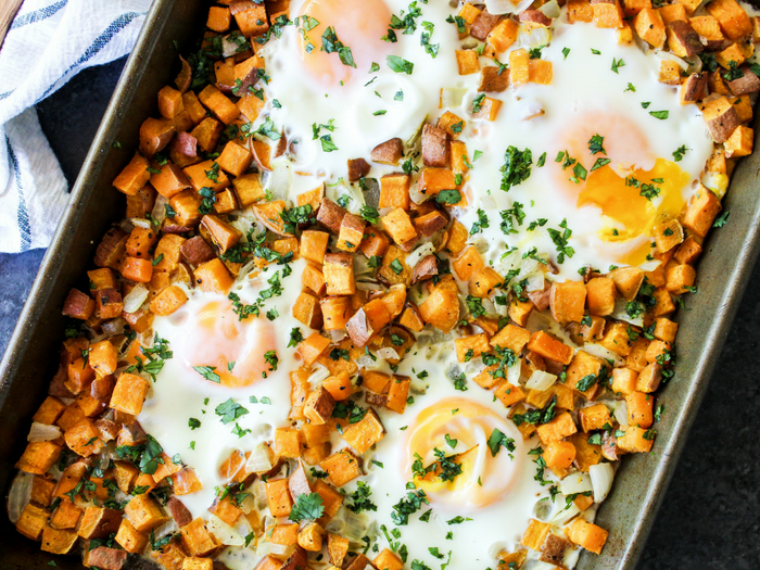 Sweet Potato Hash with Eggs